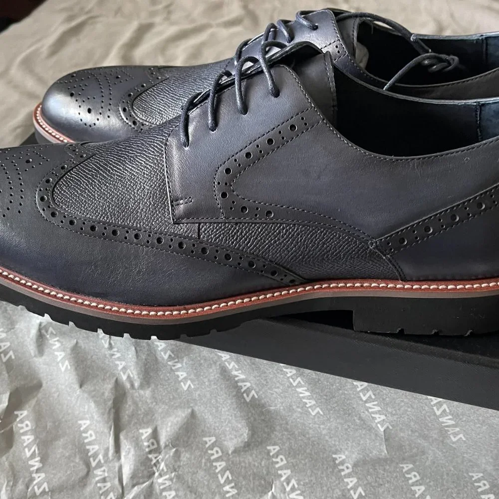Zanzara Men's Navy Shoes NIB Size 11